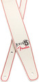 Fender John 5 Leather Strap - White and Red