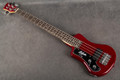 Hofner Shorty Bass CT - Left Handed - Red - Gig Bag - 2nd Hand