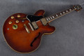 Aria Pro II ES-500 MIJ - Left Handed - Vintage Sunburst - Hard Case - 2nd Hand