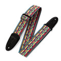 Levy's Print Series Jacquard Weave 2" Guitar Strap - 60s Hootenanny, Style 22