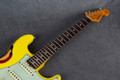 Fender Custom 1963 Strat Heavy Relic - Yellow Over Sunburst - Case - 2nd Hand