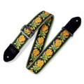Levy's Print Series Jacquard Weave 2" Guitar Strap - Rosa Yellow