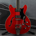 Hagstrom Viking Hollow Body - Cherry Red - Gig Bag - 2nd Hand