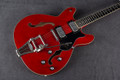 Hagstrom Viking Hollow Body - Cherry Red - Gig Bag - 2nd Hand