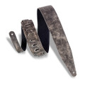 Levy's Rebel Series Distressed Leather 2.5" Guitar Strap - Black