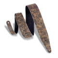 Levy's Rebel Series Distressed Leather 2.5" Guitar Strap - Brown
