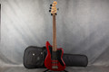 Squier VM Jaguar Bass V Special - Crimson Red Transparent - Gig Bag - 2nd Hand