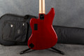 Squier VM Jaguar Bass V Special - Crimson Red Transparent - Gig Bag - 2nd Hand