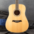 Gear4Music DN100 Electro Acoustic - Natural - Gig Bag - 2nd Hand