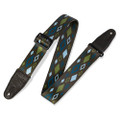 Levy's Print Series Polyester 2" Guitar Strap - Diamonds, Khaki