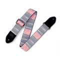 Levy's Print Series Polyester 2" Guitar Strap - Tribal Chevron, Black-Red