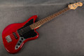 Squier Vintage Modified Jaguar Bass Special - Crimson Red Trans - Bag - 2nd Hand