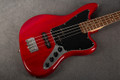 Squier Vintage Modified Jaguar Bass Special - Crimson Red Trans - Bag - 2nd Hand