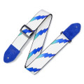 Levy's Print Series Polyester 2" Guitar Strap - Rainbolt, White-Blue