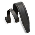 Levy's Right Height Garment Padded 3.5" Wide Bass Guitar Strap - Black