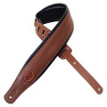 Levy's Signature Series Garment Leather 3" Bass Guitar Strap - Brown