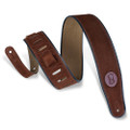 Levy's Signature Series Suede Leather 2.5" Guitar Strap - Brown