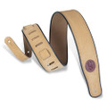 Levy's Signature Series Suede Leather 2.5" Guitar Strap - Tan