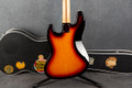 Fender Mexican Standard Jazz Bass Fretless - 3 Colour Sunburst - Case - 2nd Hand