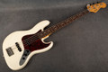 Fender MIJ JB-62 Jazz Bass Reissue - Olympic White - Gig Bag - 2nd Hand