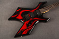 BC Rich KKW Kerry King Warlock Wartribe- Kahler Tremolo- Red Flames - 2nd Hand