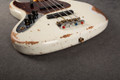 Fender Custom Shop 60s Lefty Jazz Bass Relic - Olympic White - Case - 2nd Hand
