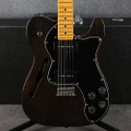 Fender Modern Player Telecaster Thinline - Trans Charcoal - Hard Case - 2nd Hand