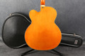 Vintage VSA850 Semi Acoustic Guitar - Orange - Hard Case - 2nd Hand