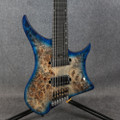 GOC Materia Plus 7 String Headless Guitar - Blue Burst - 2nd Hand