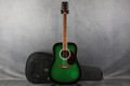 Hohner Countryman Dreadnought Acoustic - Green Burst - Gig Bag - 2nd Hand