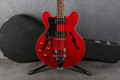 Epiphone Dot - Left Handed - Bigsby Tremolo - Cherry - Hard Case - 2nd Hand