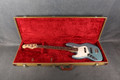 Fender Mexican Standard Jazz Bass - Left Handed - Blue Agave - Case - 2nd Hand