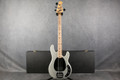 OLP by Ernie Ball Music Man StingRay MM2 - Silver - Hard Case - 2nd Hand