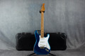 Xotic California Classic XSC1 5A Maple Neck - Blue Sparkle - Case - 2nd Hand