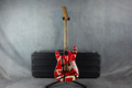 EVH Striped Series Frankie - Red/White/Black Relic - Hard Case - 2nd Hand