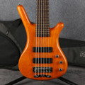 Warwick Pro Series Corvette Standard 6 String Bass - Amber - Gig Bag - 2nd Hand