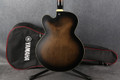 Ibanez Artcore Series AF55-TKF - Transparent Black Flat - Gig Bag - 2nd Hand