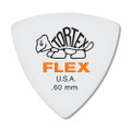 Jim Dunlop 456P Tortex Flex Triangle Guitar Pick, .60mm, Orange, 6 Pack