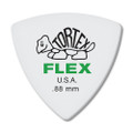 Jim Dunlop 456P Tortex Flex Triangle Guitar Pick, .88mm, Green, 6 Pack