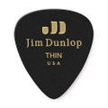 Jim Dunlop 483P Celluloid Guitar Pick, Black, Thin, 12 Pack