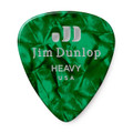Jim Dunlop 483P Celluloid Guitar Pick, Green Pearloid, Heavy, 12 Pack
