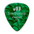 Jim Dunlop 483P Celluloid Guitar Pick, Green Pearloid, Extra Heavy, 12 Pack