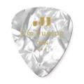 Jim Dunlop 483R Celluloid Guitar Pick, White Pearloid, Thin, 72 Pack