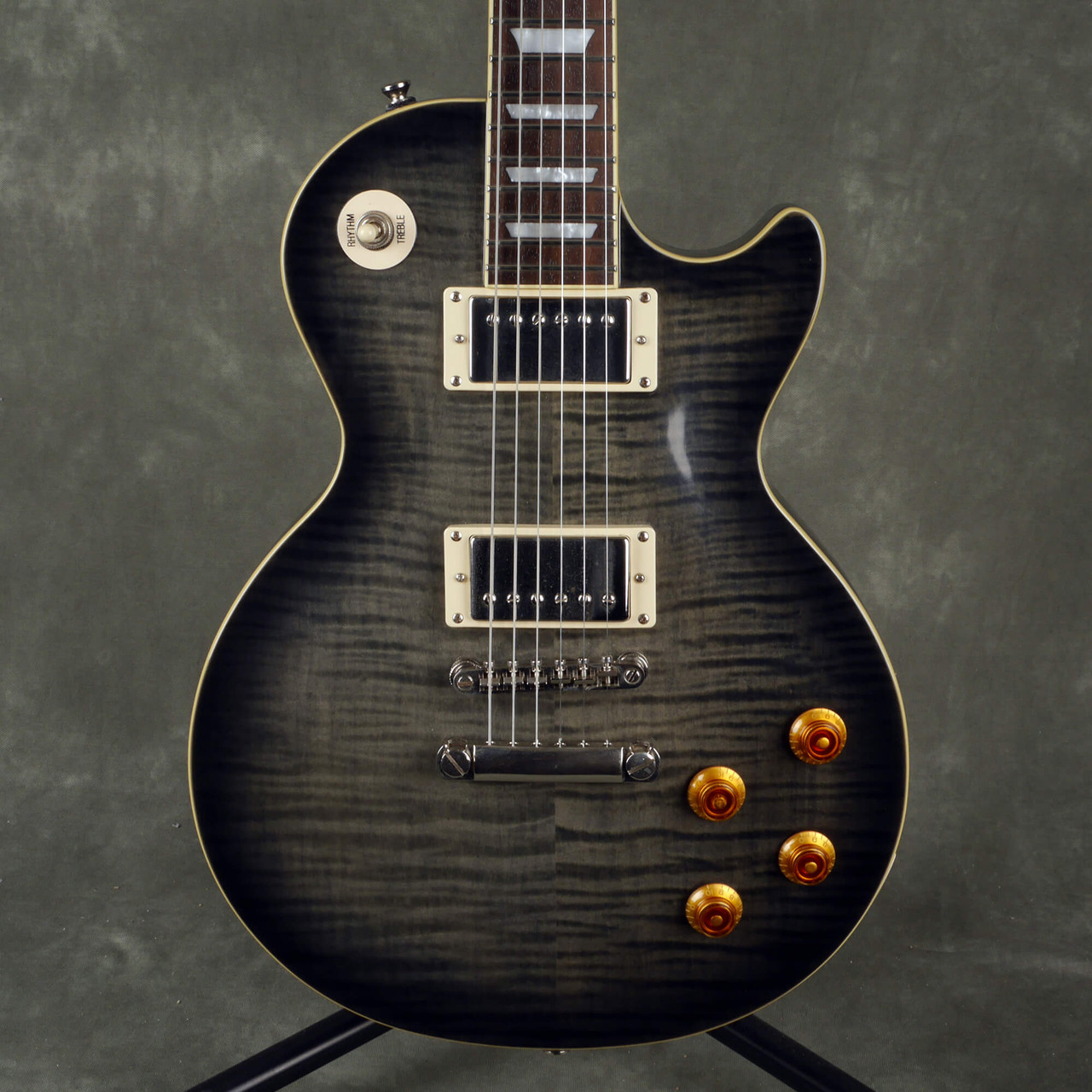 DISC Epiphone Les Paul Standard PlusTop PRO, Trans Black - Nearly  