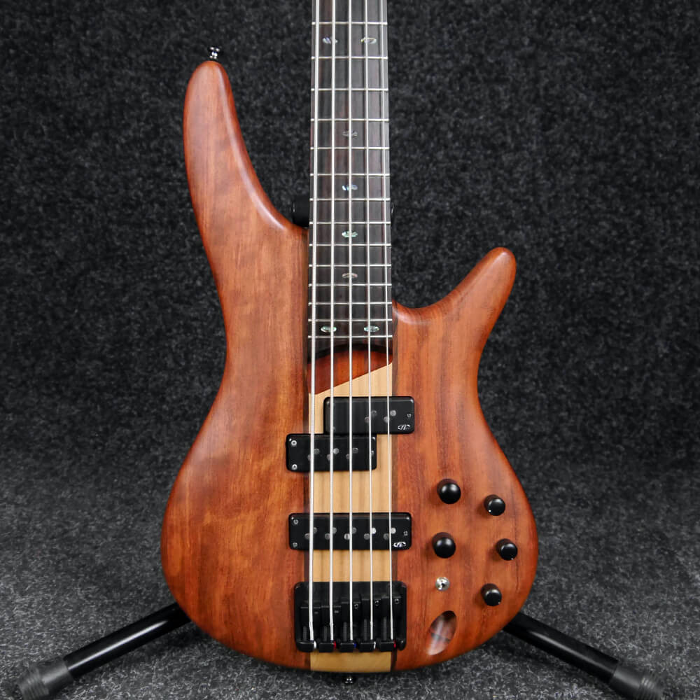 Ibanez SR755 5-String Electric Bass Guitar - Natural Flat - 2nd