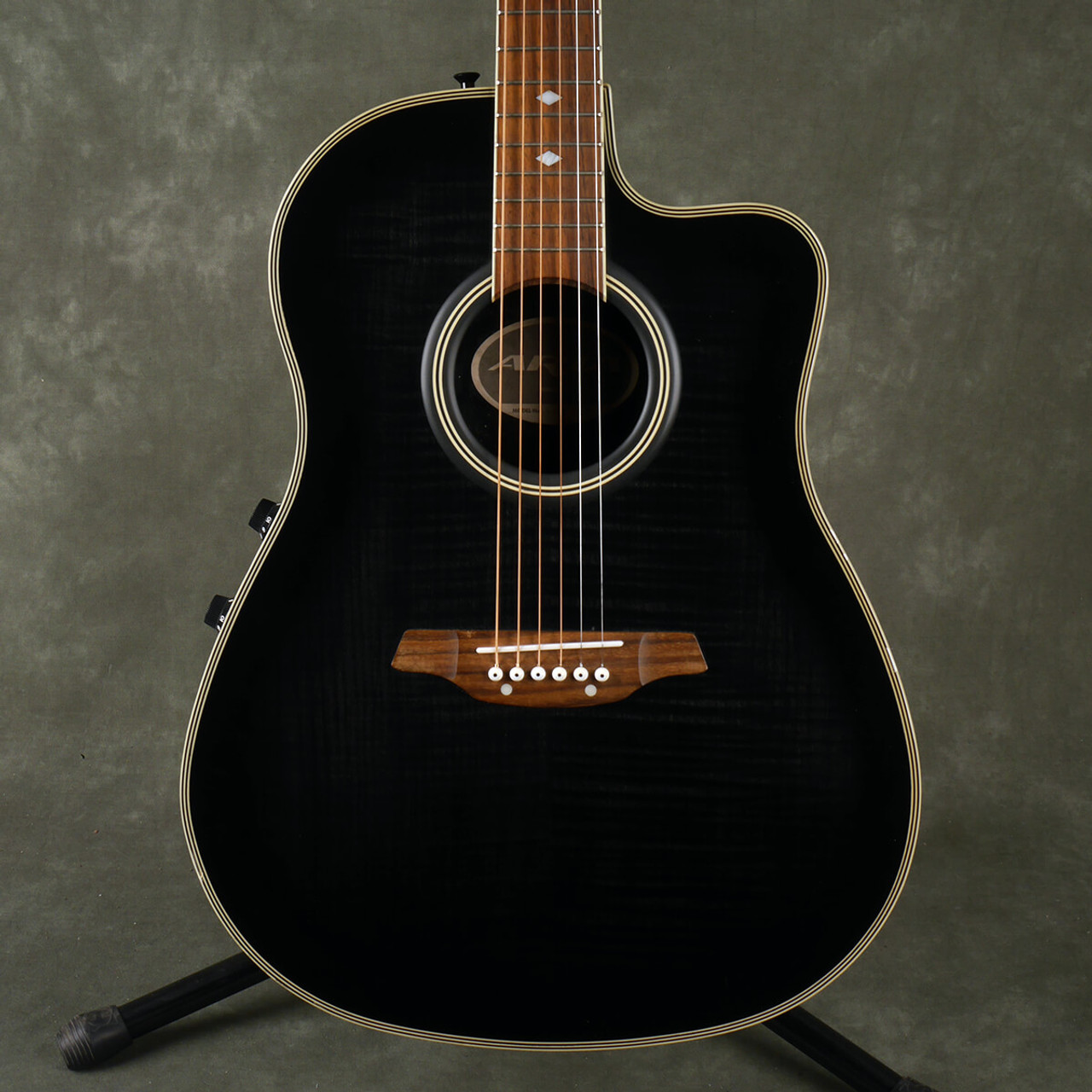 Aria AMB 35 Electro-Acoustic Guitar - Black - 2nd Hand