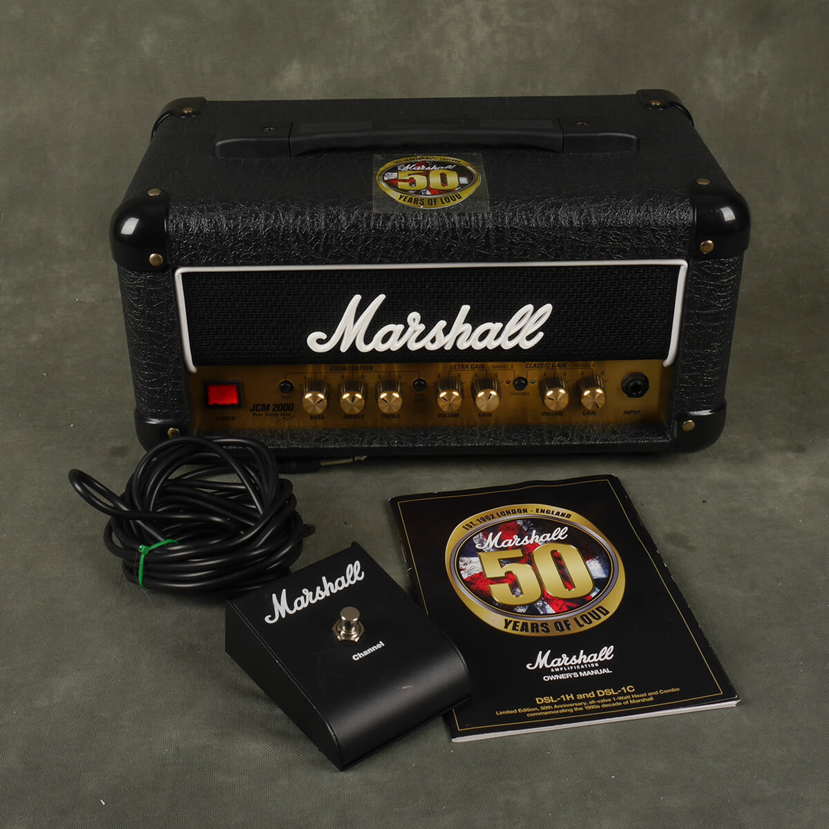Marshall DSL-1 50th Anni Ltd Edition 1-Watt Head & Footswitch 