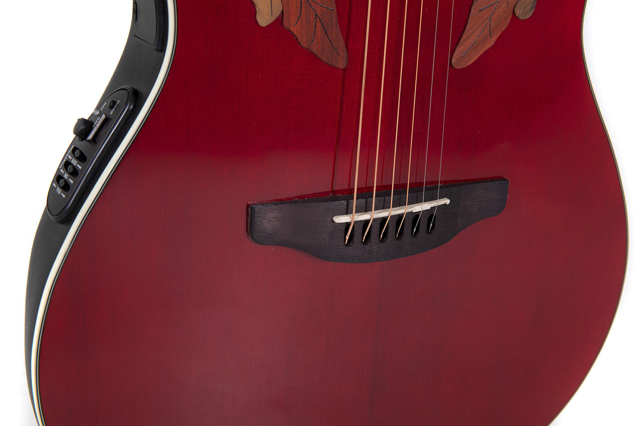 Ovation Celebrity Elite CE48 Super Shallow Cutaway - Ruby Red