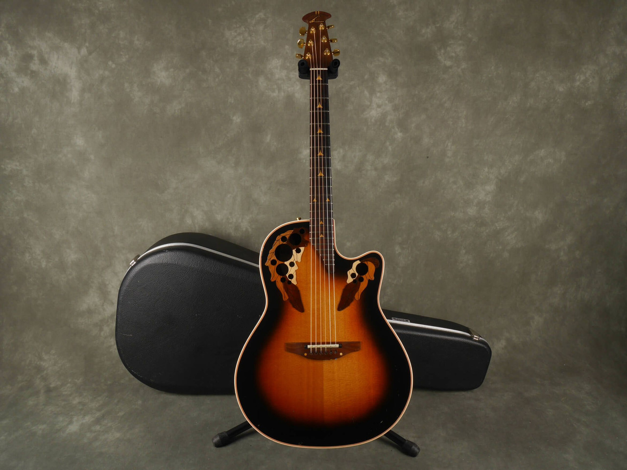 Ovation USA 1768 Elite Electro-Acoustic - Sunburst w⁄Hard Case