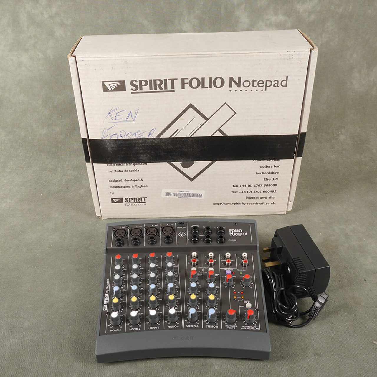 Soundcraft Spirit Folio Notepad Small-Format Mixer w/Box & PSU - 2nd Hand